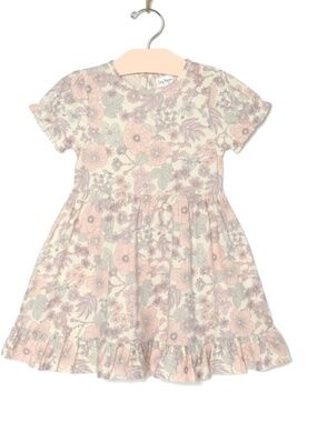City Mouse Girls flutter puff sleeve dress (Size: 12-18M)